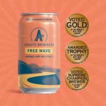 Athletic Brewing - Free Wave Non-Alcoholic Double Hop IPA (6 pack 12oz cans) (6 pack 12oz cans)